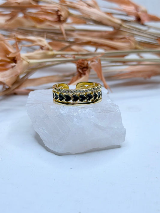 Banded Hearts Ring
