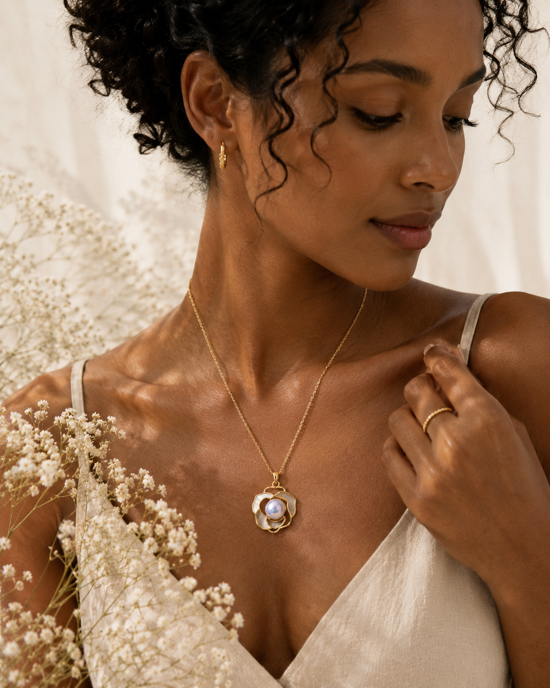 Pearl Flower Necklace