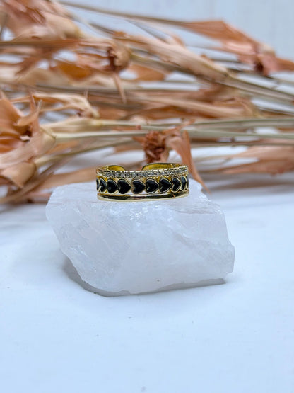 Banded Hearts Ring