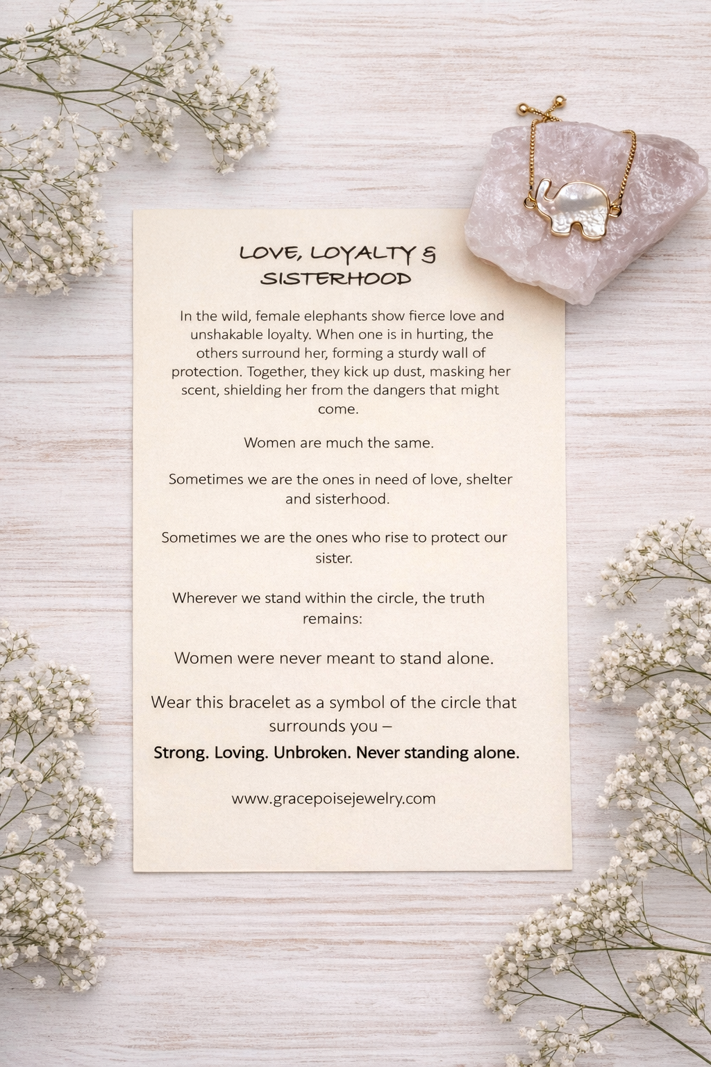 Love, Loyalty & Sisterhood Bracelet