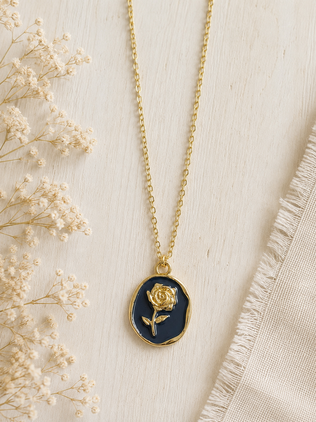 Framed Rose Necklace