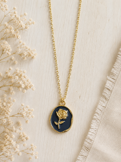Framed Rose Necklace
