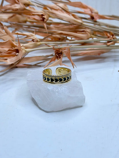 Banded Hearts Ring